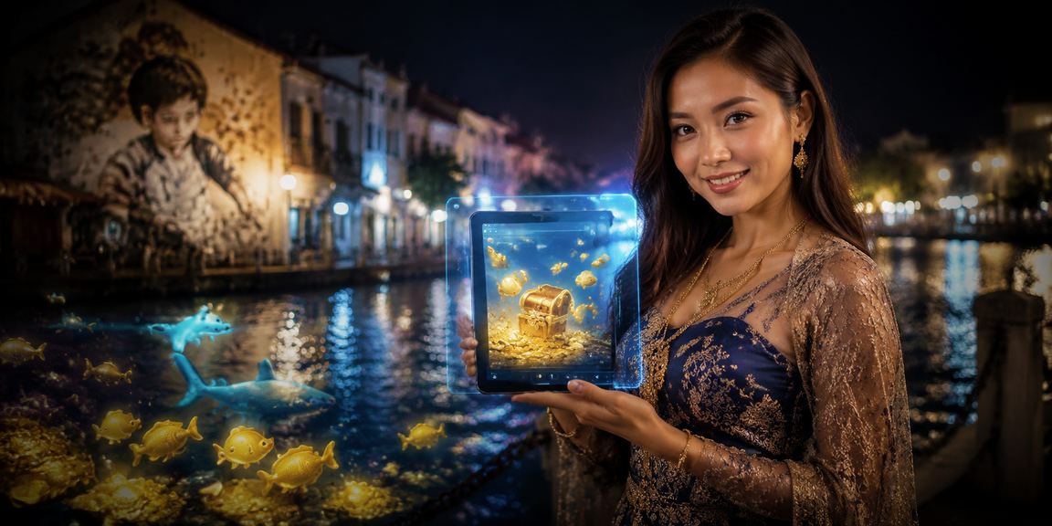 Pemain Penang bermain fishing game interaktif melalui platform mudah alih cashkingbet